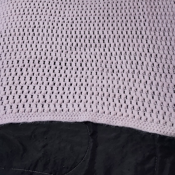 Pink Handmade Crocheted Baby Crib Stroller Blanket Afghan - Picture 6 of 6